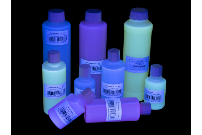 EUROLITE UV-aktive Stempelfarbe, transparent blau, 50ml
