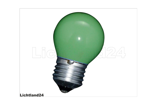 E27 - farbige Tropfen Gl&uuml;hlampen 15 Watt gr&uuml;n