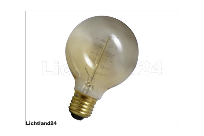 E27 - Edison Rustika GOLD GLOBE G85 Gl&uuml;hlampe 40...