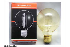 E27 - Edison Rustika GOLD GLOBE G85 Glühlampe 40 Watt Glühbirne