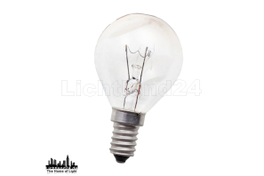 E14 - Stoßfeste RC 60 Watt Tropfenlampe G45 Glühlampe KLAR