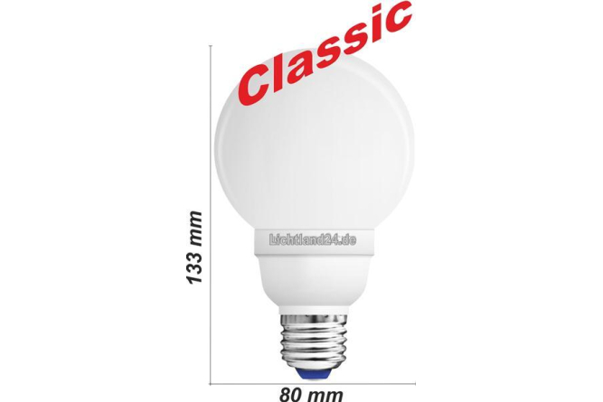 E27 - Qualit&auml;ts Classic Globe Energiesparlampe - 11...