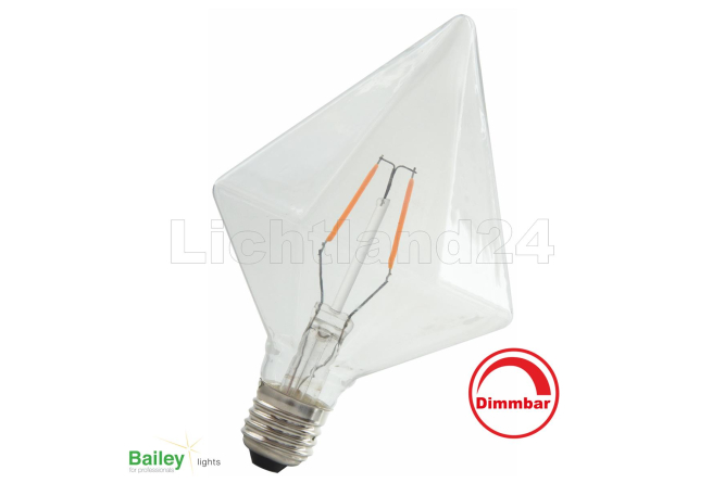JEWEL - E27 - Filament LED Lampe "PYRAMID" - 2W - 2200K (dimmbar)