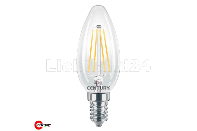 E14 LED Filament Kerzen - INCANTO - C35 - 4W (= 40W) 4000K - 2er Blister 