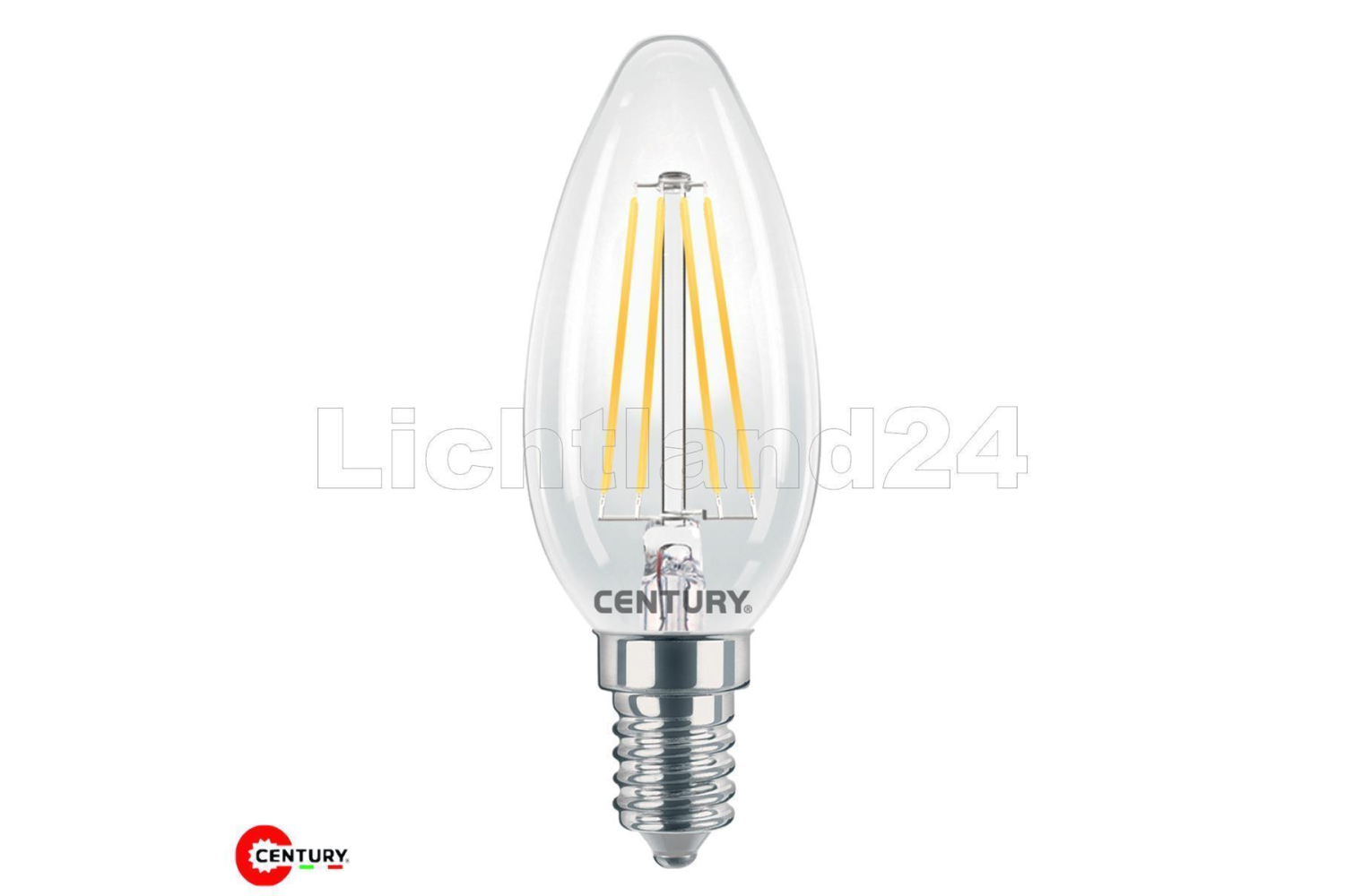 2er Blister E14 LED Filament Kerzen matt 4000K C35-6W INCANTO = 60W 