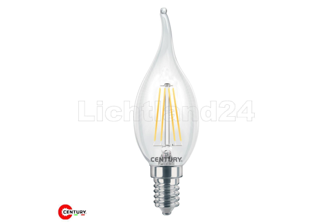 E14 LED Filament Windsto&szlig;kerzen - INCANTO - 2W (= 25W) 2700K - 2er Blister 