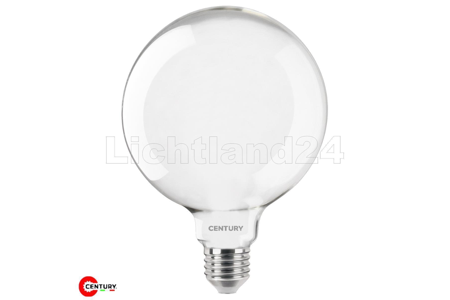 INCANTO G125-16W 6000K Glühbirne Lamp = 120W E27 LED Filament Globe matt 