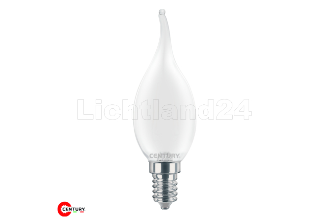E14 LED Filament Windstoßkerze matt - INCANTO - 4W (= 40W) 6000K - 2er Blister