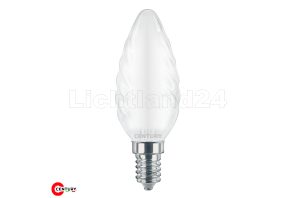 E14 LED Filament Kerze gedreht matt - INCANTO - 4W (= 40W) 6000K - 2er Blister