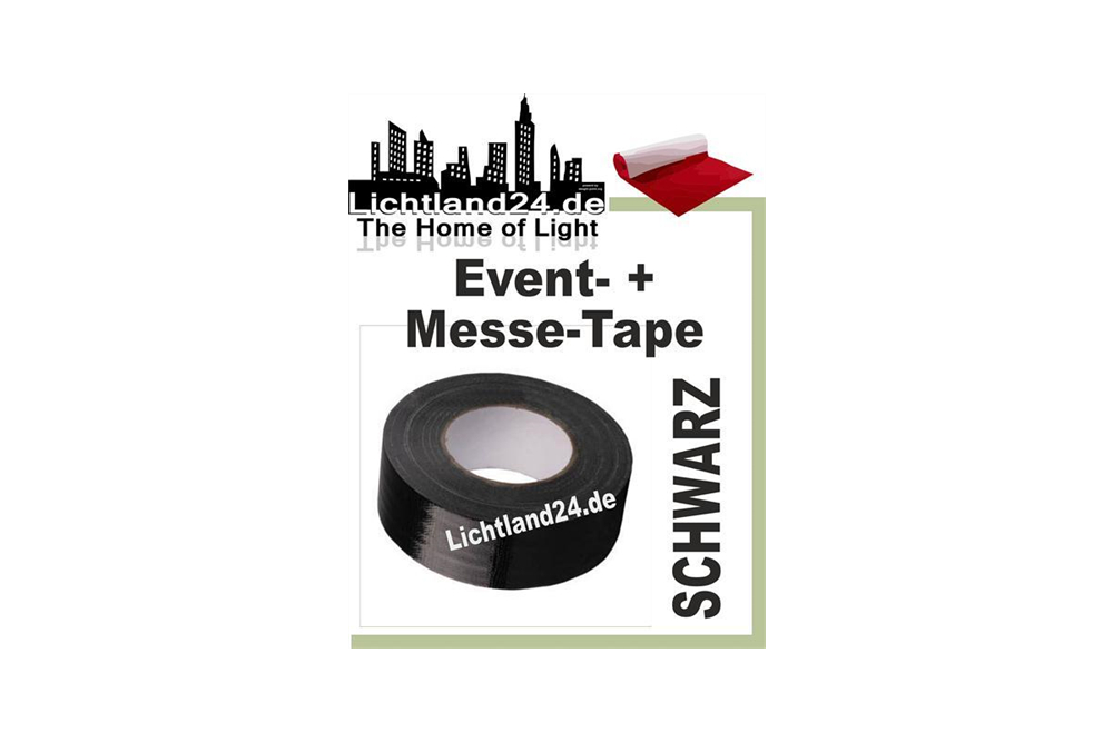 Profi-Schwarzband - Stage Tape black 50mm/50m - mittelfristig - Messe, Bühne, Events