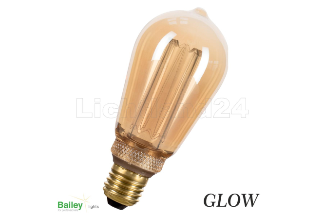 GLOW - E27 - LED Lampe &quot;RUSTIKA&quot; Edison Kolben...