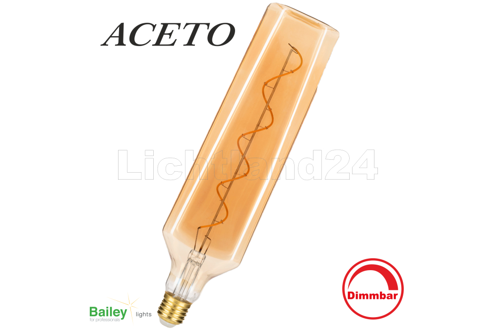 BOTTLES - E27 - LED Lampe "Aceto" Gold - 4W - 2200K (dimmbar)