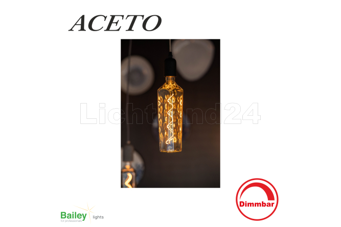 BOTTLES - E27 - LED Lampe "Aceto" Gold - 4W - 2200K (dimmbar)