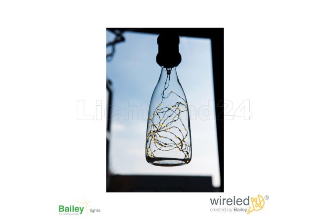 WIRELED - E27 - LED Lampe "Bouteille Flasche" Klar - 1,5W - 2500K