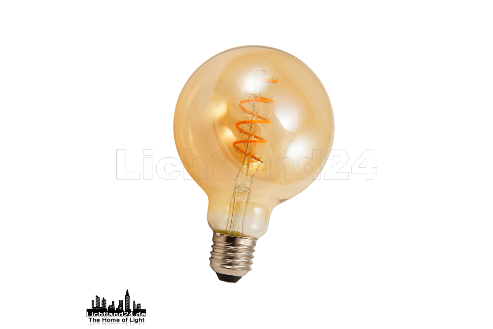 E27 RETRO SPIRAL LED Filament Glühlampe A60 4W 2200K GOLD Vintage extra warmweiß 