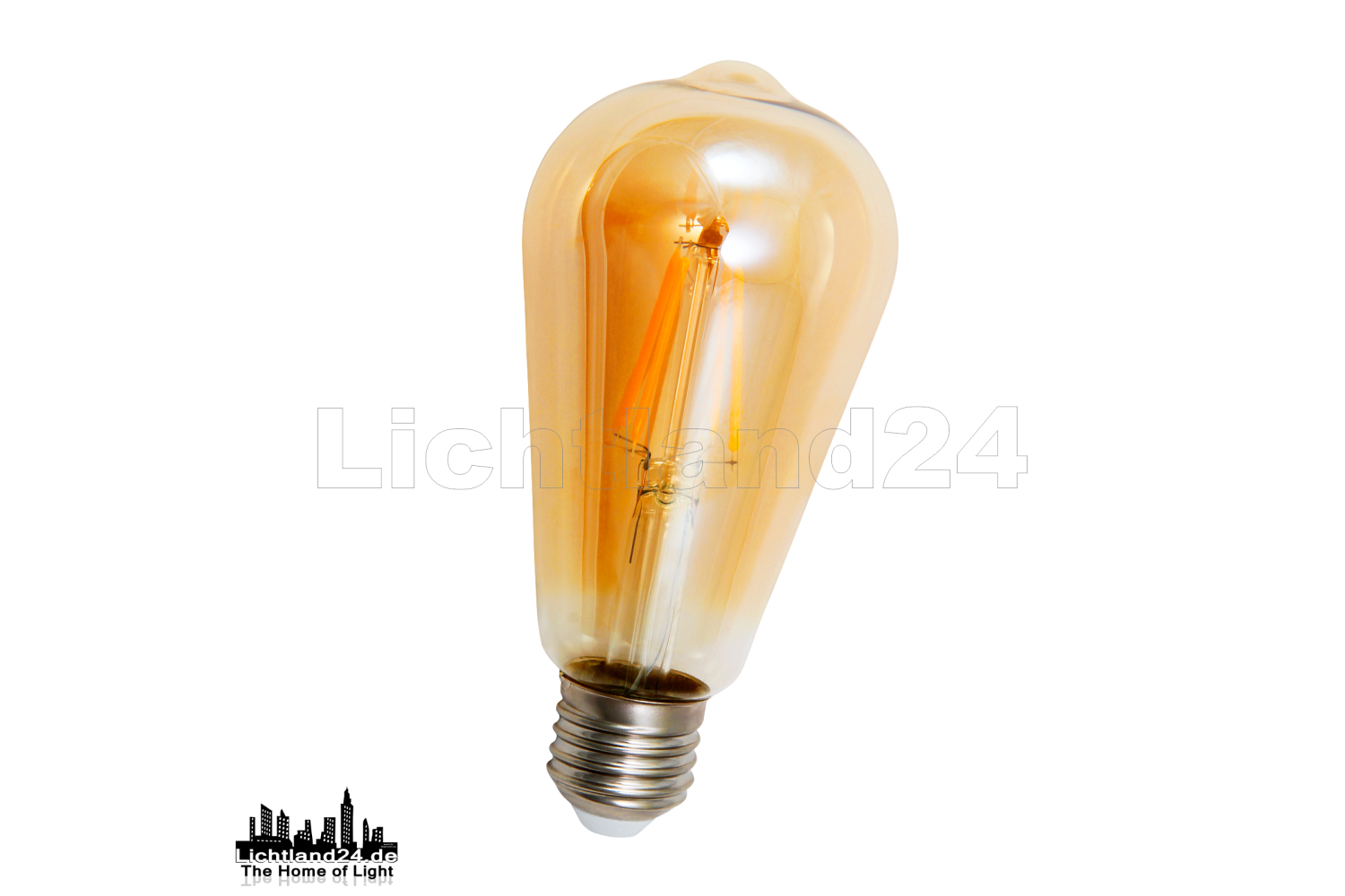 E14 RETRO SPIRAL LED Filament Tropfen G45 2W 2200K GOLD Vintage "extra warmweiß" 