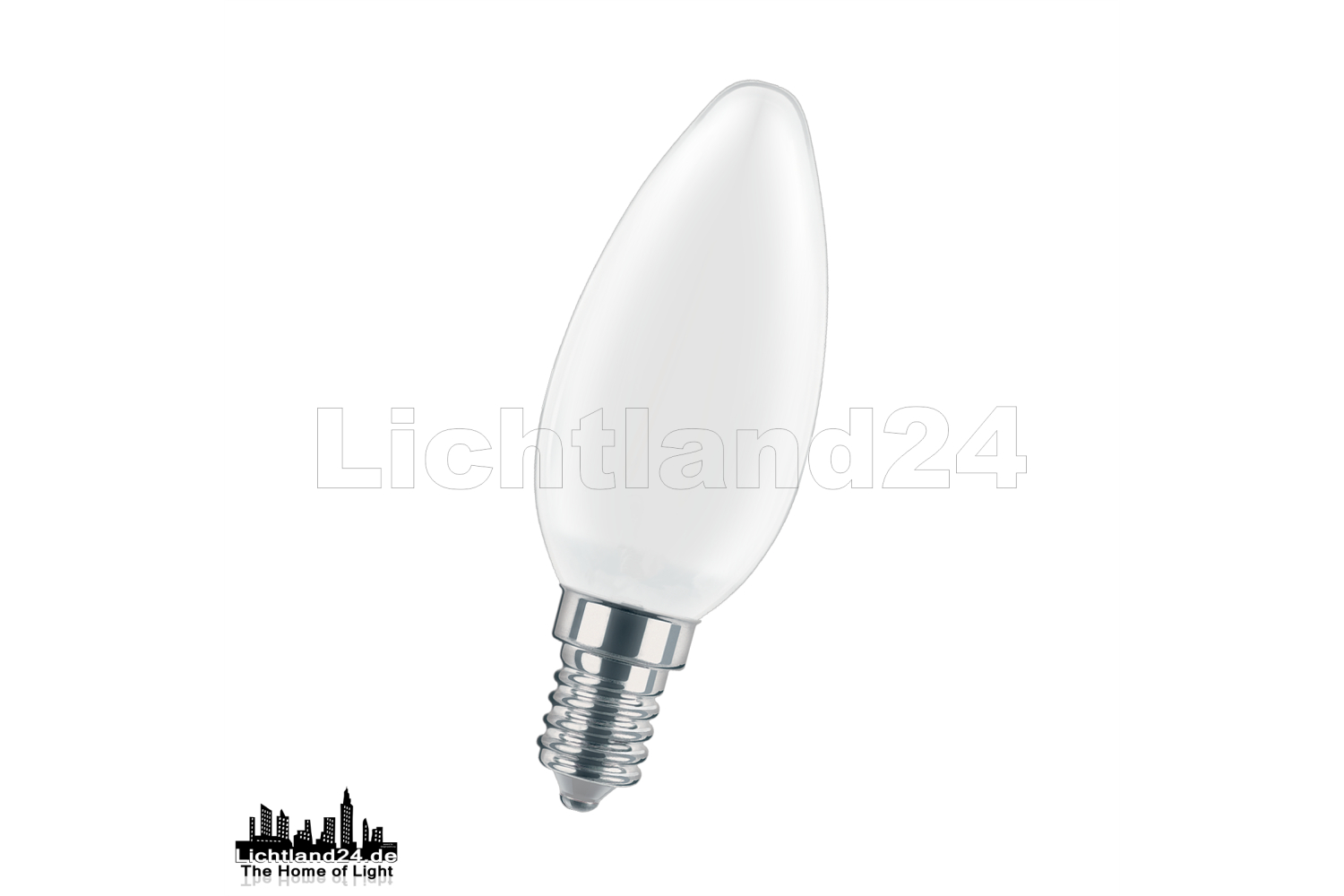 INCANTO 4000K Glühbirne Lampe 4W E14 LED Filament Windstoßkerze matt = 40W 