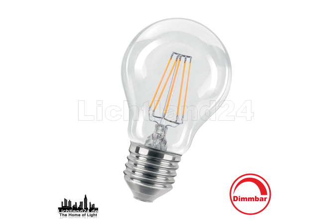 E27 LED Filament Birne dimmbar - A60 - 7W (= 75W) 2700K