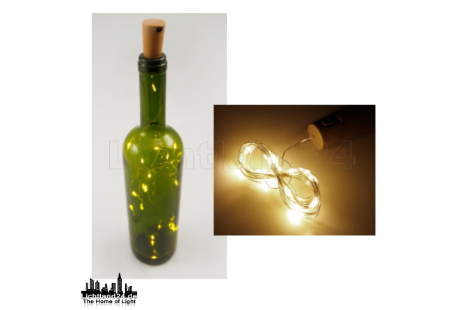 DEKO "Bottle-Light" LED-String ca. 2m mit 20...