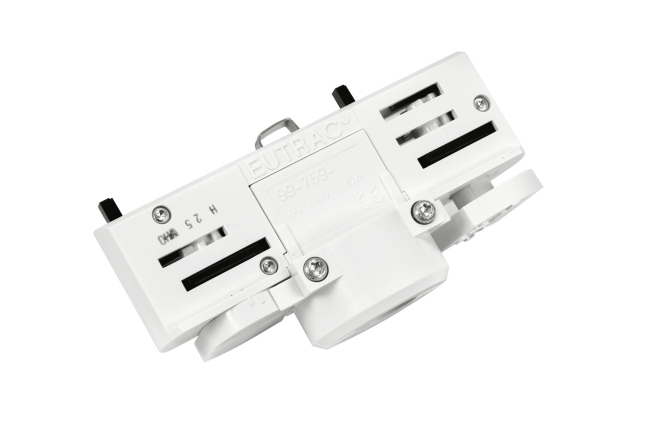 EUTRAC Stromschienenadapter, 3-phasig, weiß