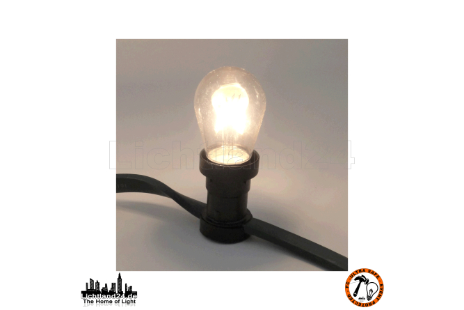 E27 City LED - 4 Watt ST44 dimmbare Lang-Tropfenlampe...