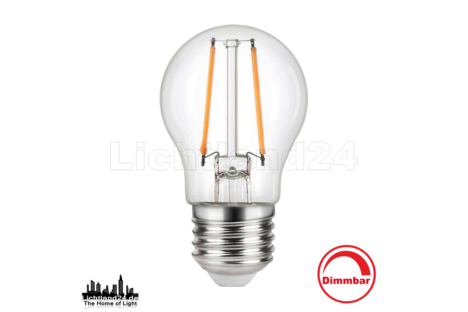 25er Pack E27 LED Filament Tropfen G45-2W 2700K warmweiße Glühlampe = 25W 