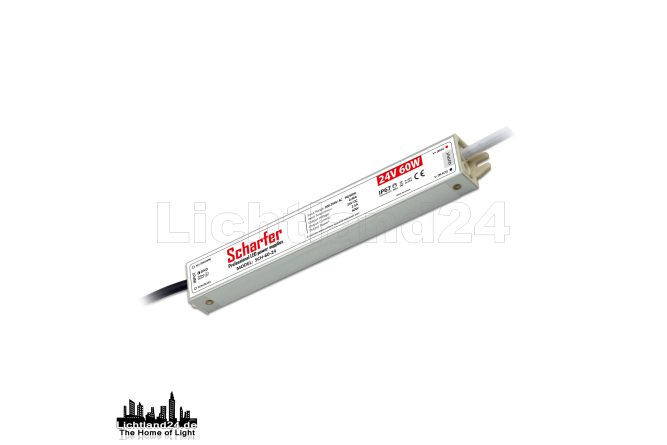HQ Scharfer LED Trafo 60W / 24V 200-250V IP67