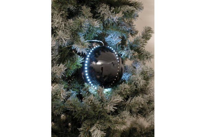 EUROPALMS LED Snowball 15cm, schwarz